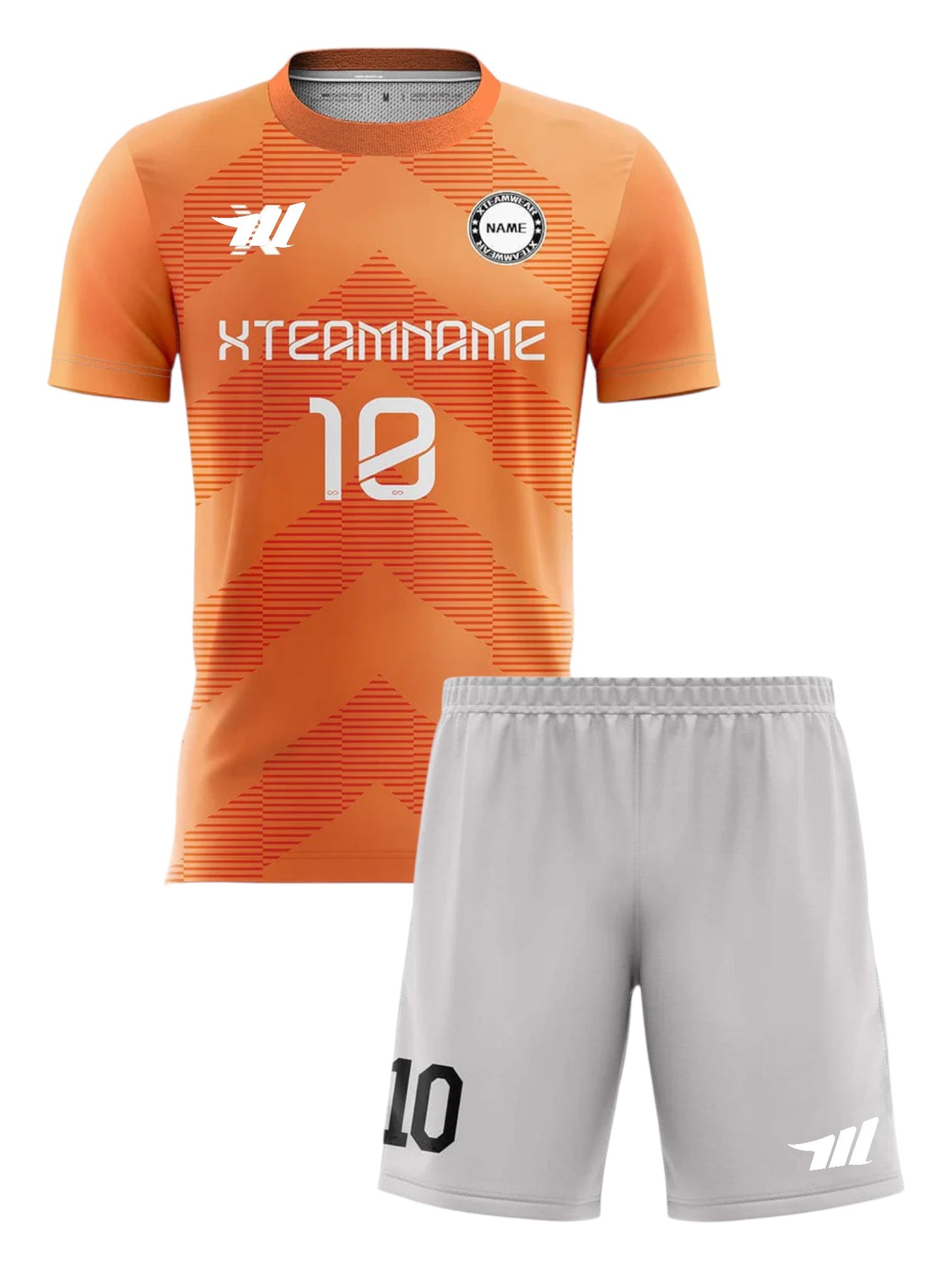 personalized orange color sublimated kits