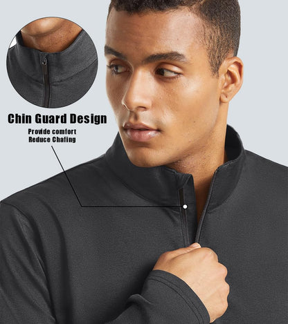 Custom Dark Grey Performance Zip Pullover