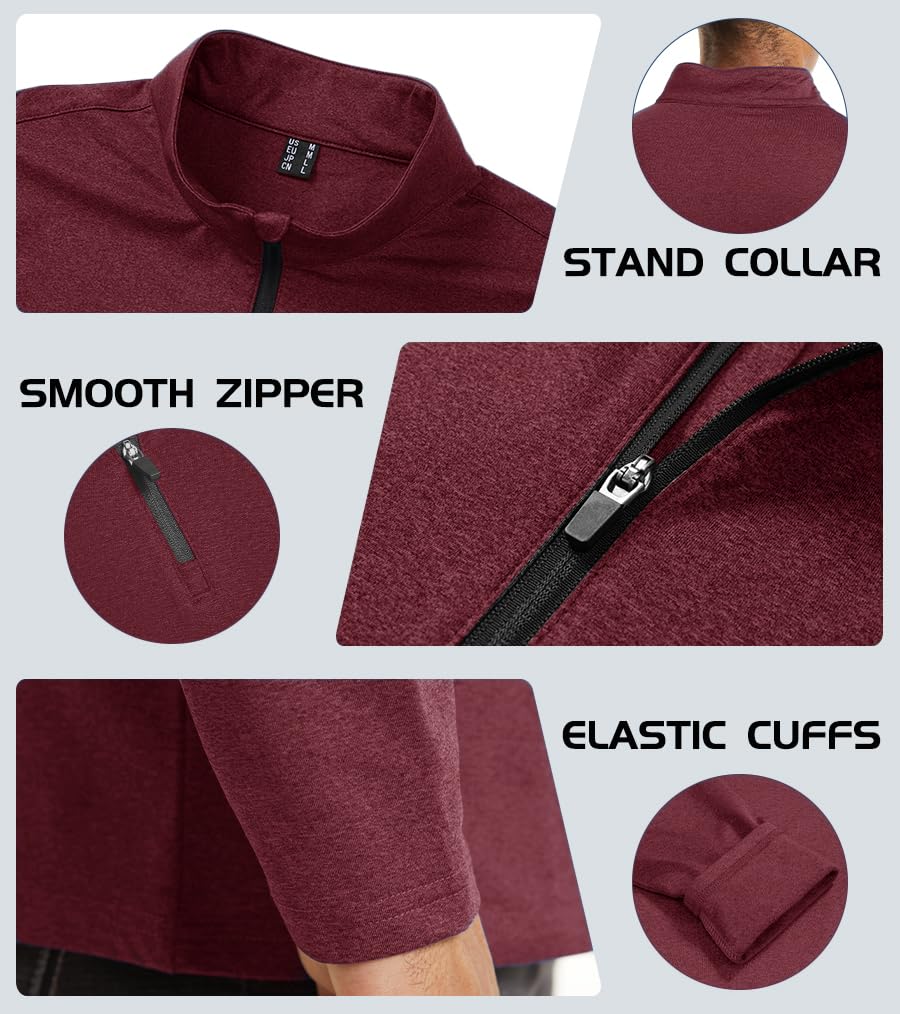 Custom 1/4 Zip Pullovers – Maroon Color