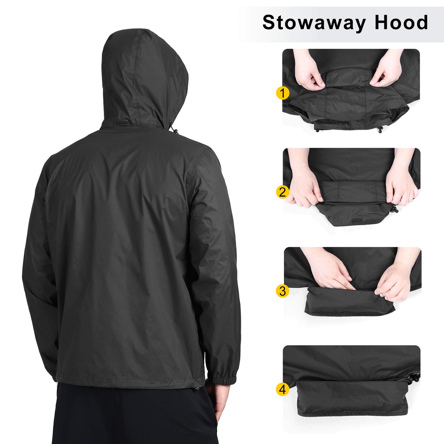 Custom  Rain Jacket with Hood