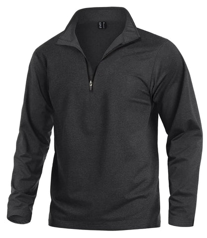 Custom Dark Grey Performance Zip Pullover