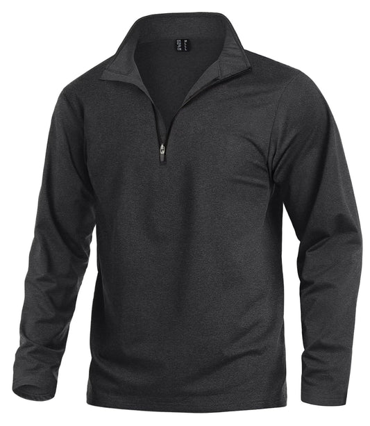 Custom Dark Grey Performance Zip Pullover