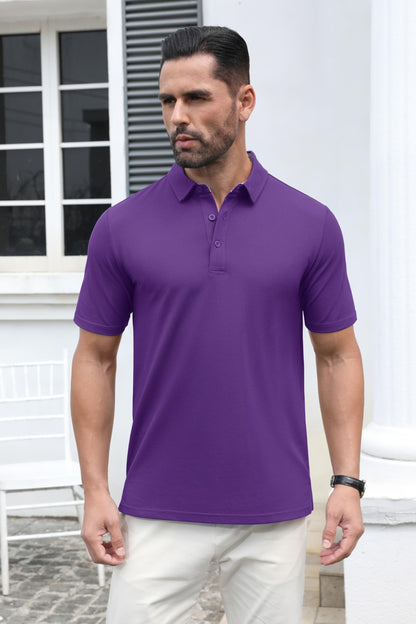Custom Logo Purple Polo T-Shirts