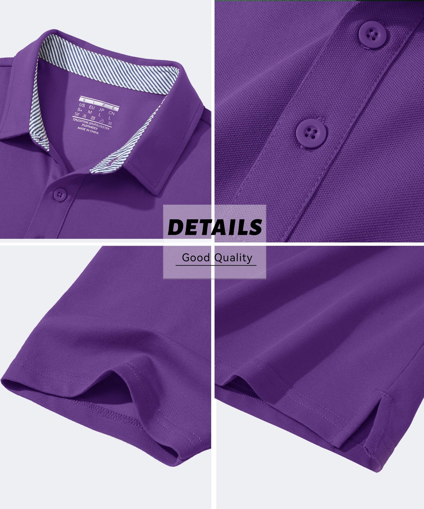 Custom Logo Purple Polo T-Shirts