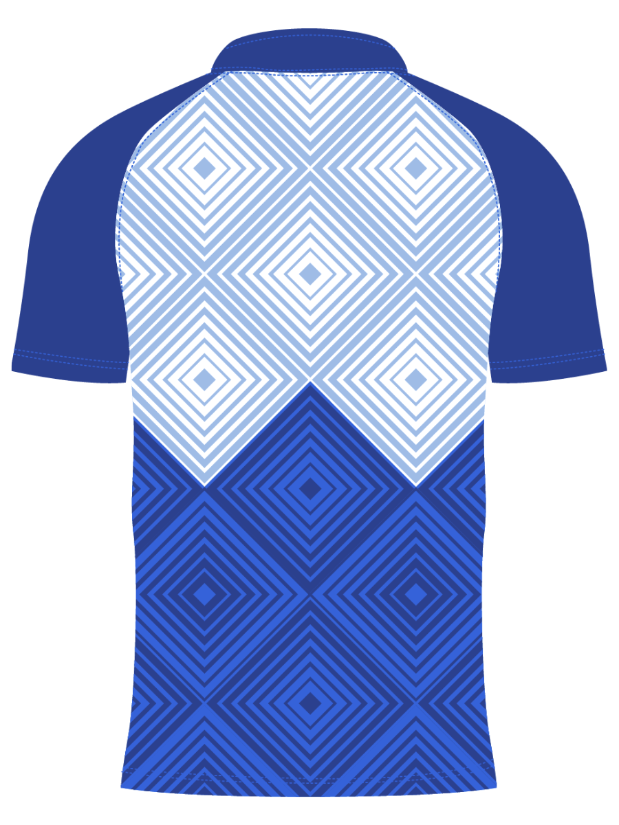 custom Diamond Matrix Style Polo T-Shirts back side