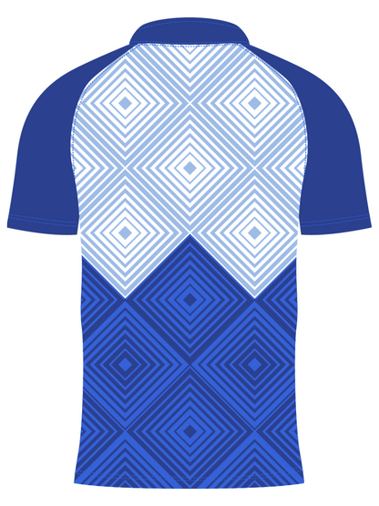 custom Diamond Matrix Style Polo T-Shirts back side