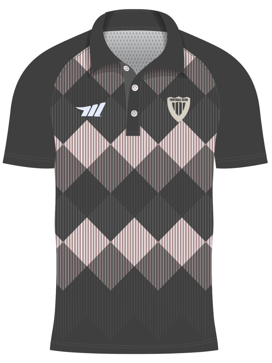 Echo design grey sublimated polo shirts