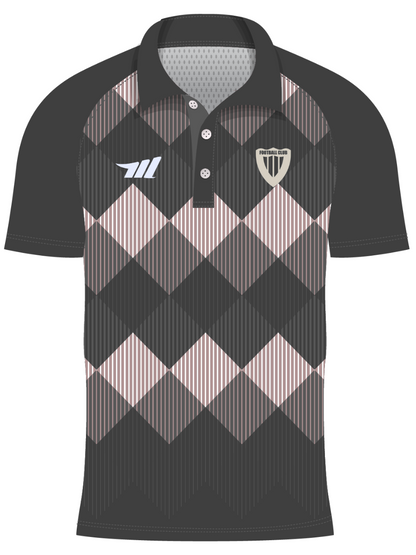 Echo design grey sublimated polo shirts