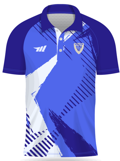 Custom Blue Ember Red Performance Polo Shirts