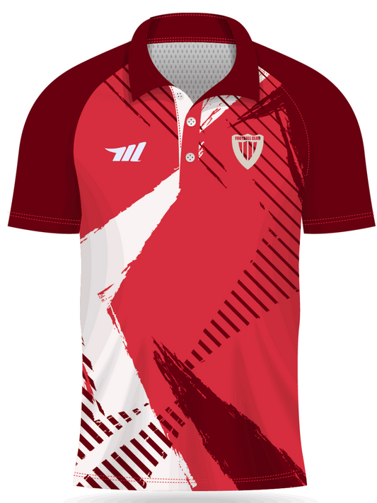 Custom Ember Red Performance Polo Shirts