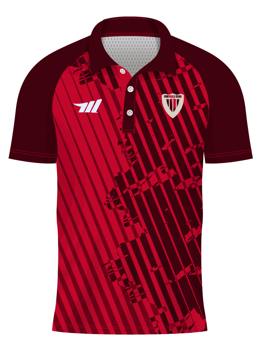 custom Epoch Red sublimated polo shirt