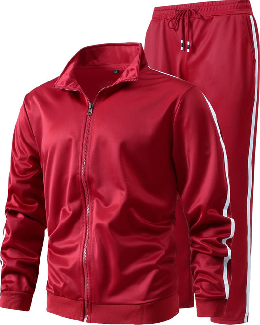 Red tracksuit with a top and trouser