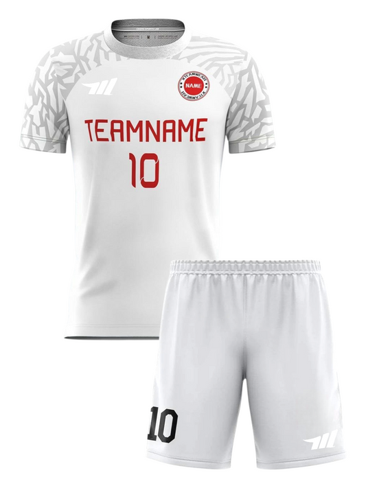 Custom polyester football kits with team logos