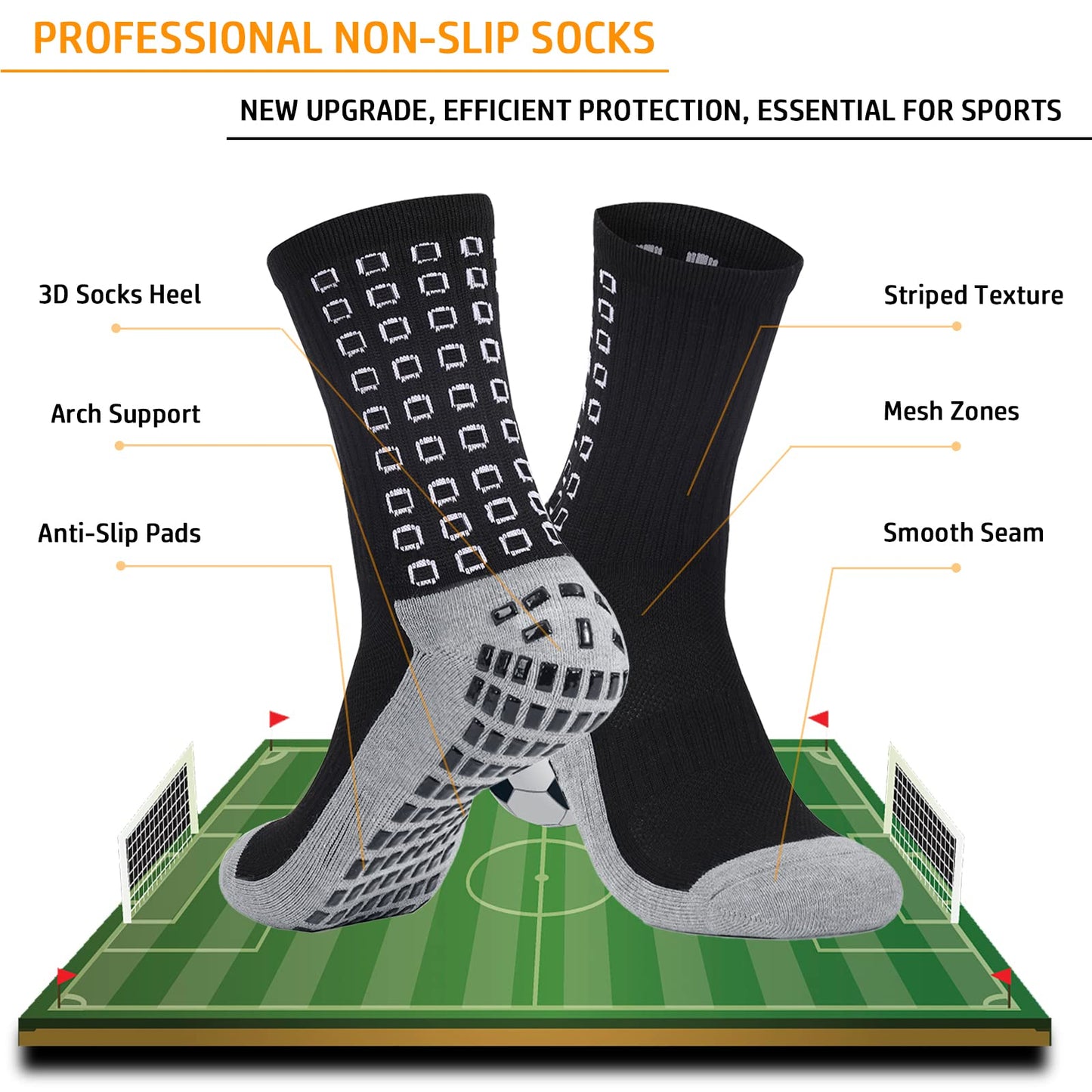 custom football anti slip socks