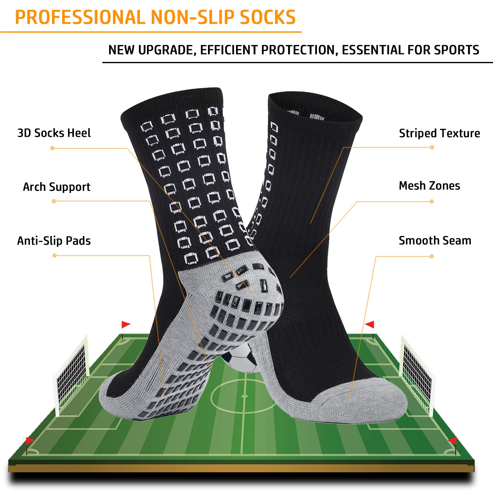 custom football anti slip socks