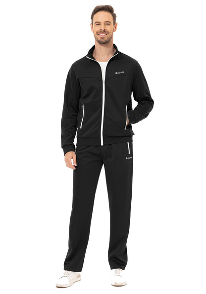 Man wearing a black tracksuit 