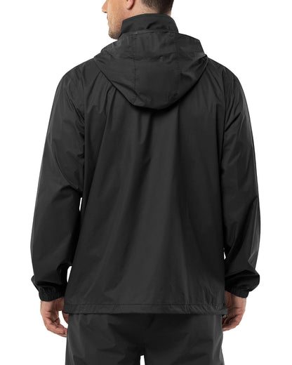 Custom rain coat with adjustable hood