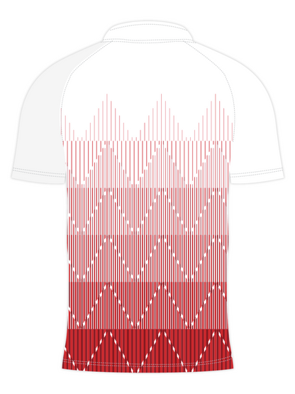 custom sonic pulse design sublimated polo shirts back side