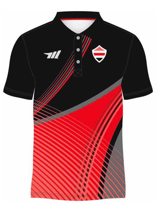 Custom sublimated urban pulse polo shirts