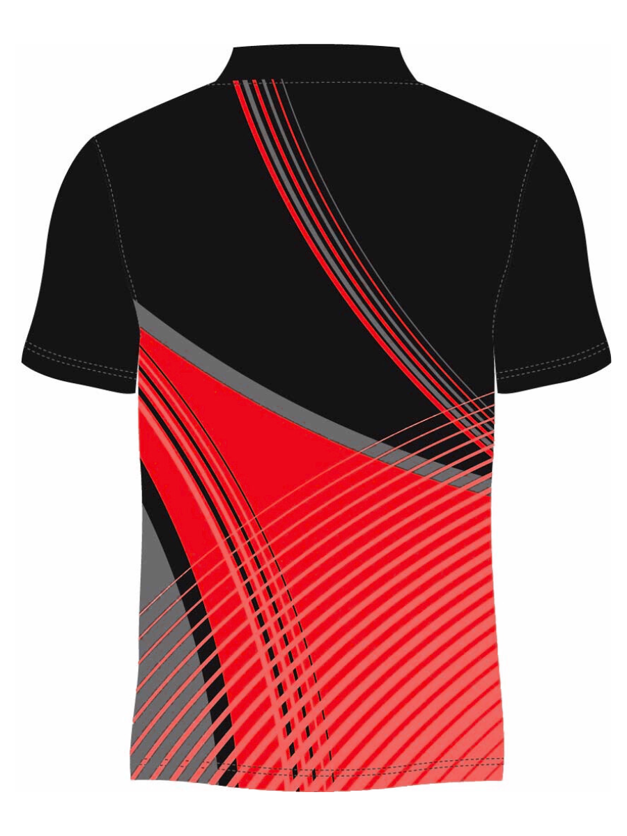 custom sublimated urban pulse polo shirts back