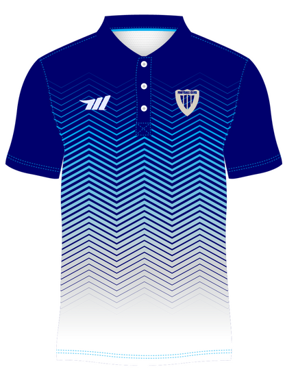custom zenith blue sublimated polo shirts