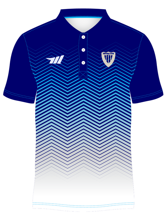 custom zenith blue sublimated polo shirts