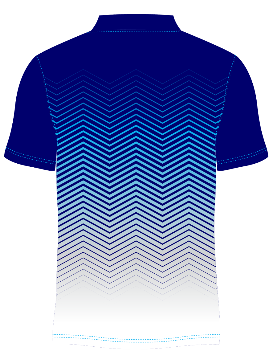 Blue and white striped polo shirt 