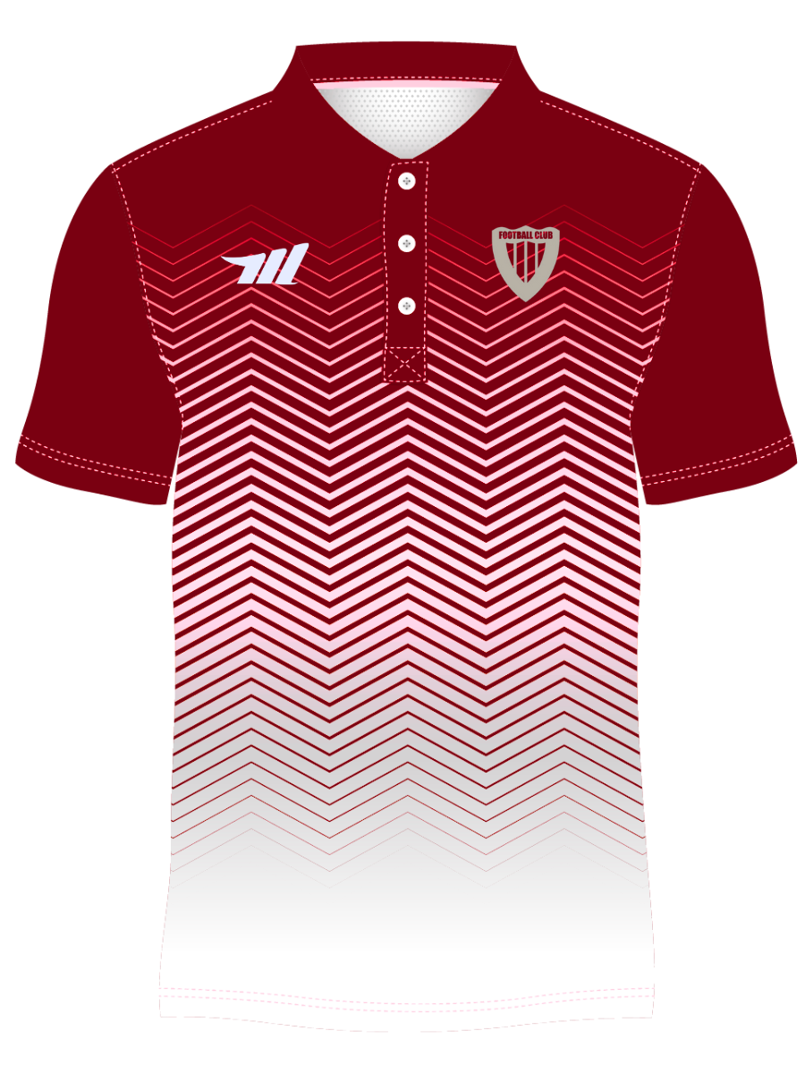 custom zenith red sublimated polo shirts
