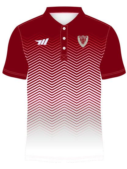 custom zenith red sublimated polo shirts