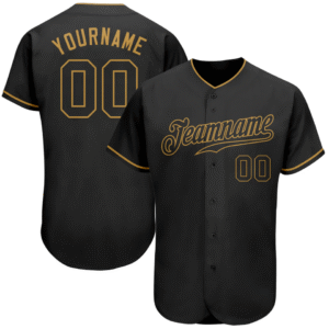 Gold trim customized softball jerseys for teams