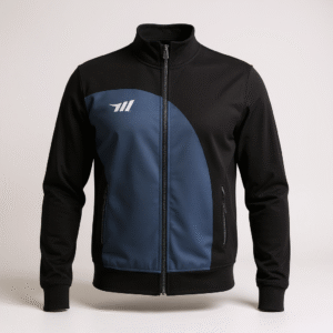 Custom Sublimated Tracksuit Top - Black and blue