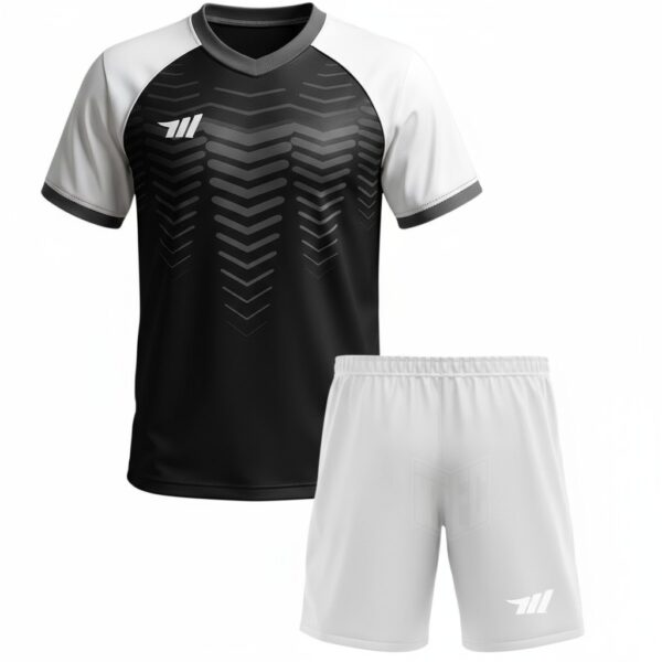 stride black and white football kits