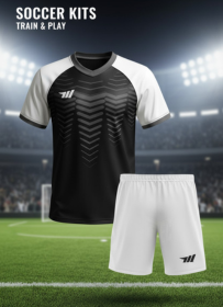 black and white football kits