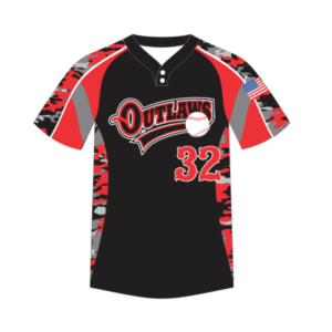 Camo 2 Button Baseball Shirts – Show Your Team