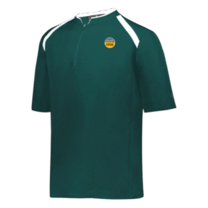 Custom Green Baseball Cage Jackets Short Sleeves