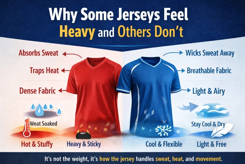 why some jerseys feel heavy and others not